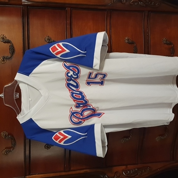 None Other - Braves Throwback Vintage Uniform Jersey sz L
